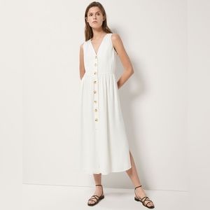 Massimo Dutti Midi White Dress